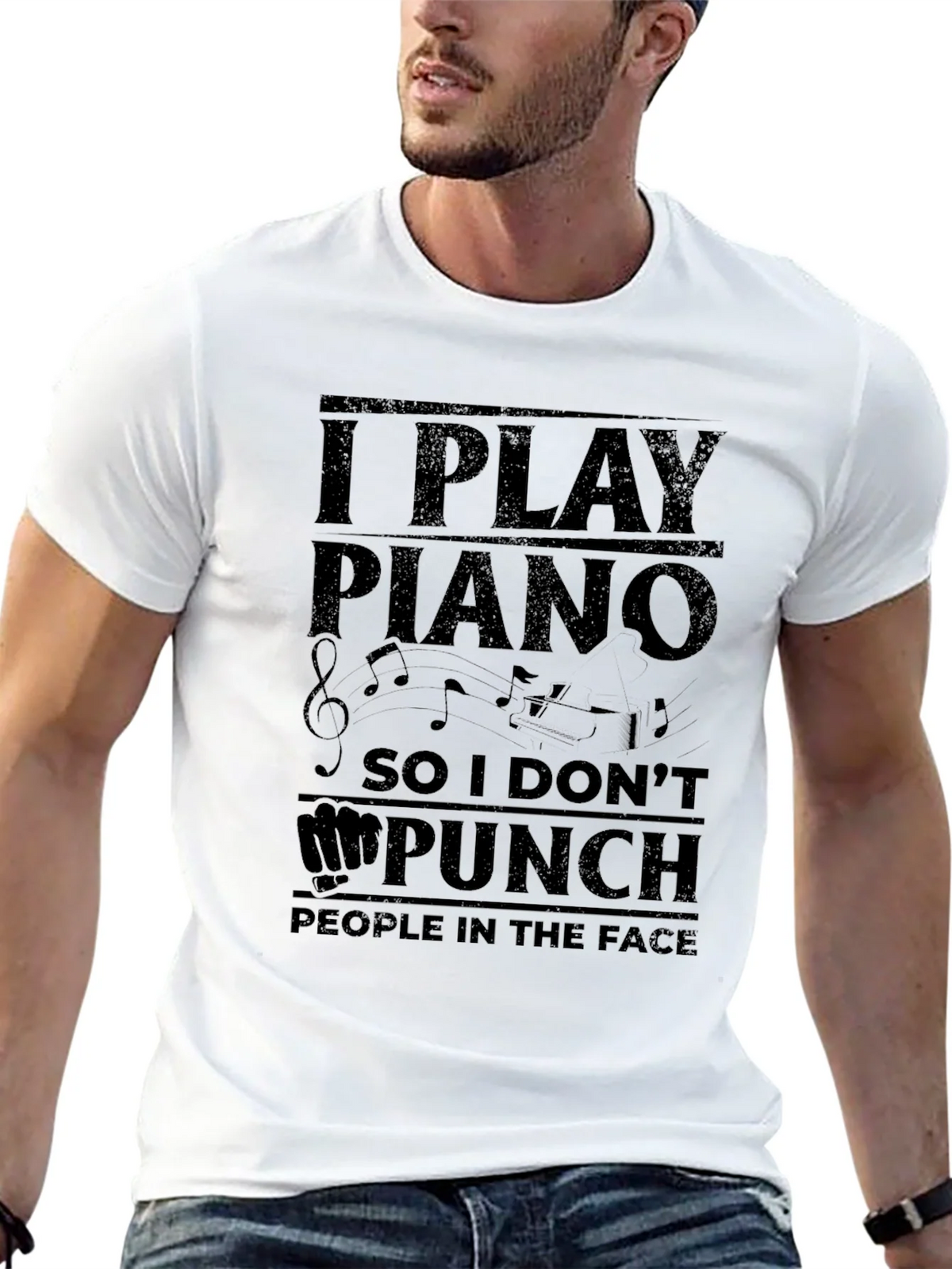 I Play Piano Funny Musician T-Shirt product image 4