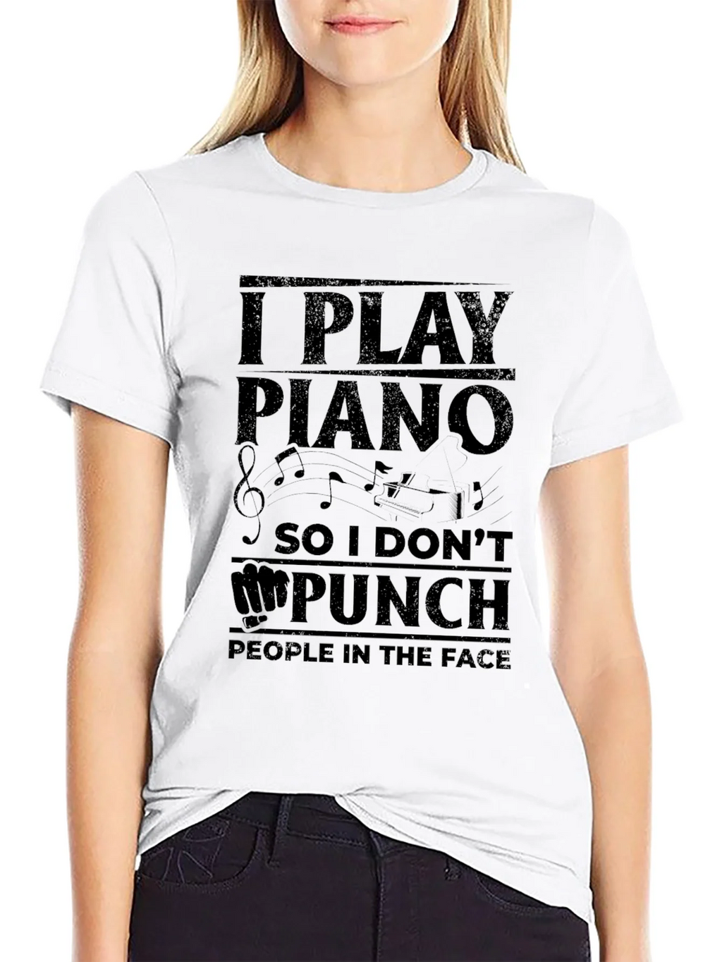 I Play Piano Funny Musician T-Shirt product image 3