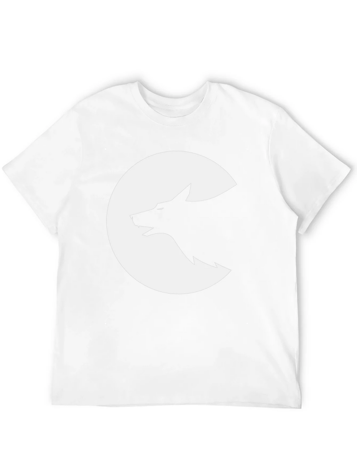Wolf Silhouette Graphic Tee - Black Cotton T-Shirt product image 4