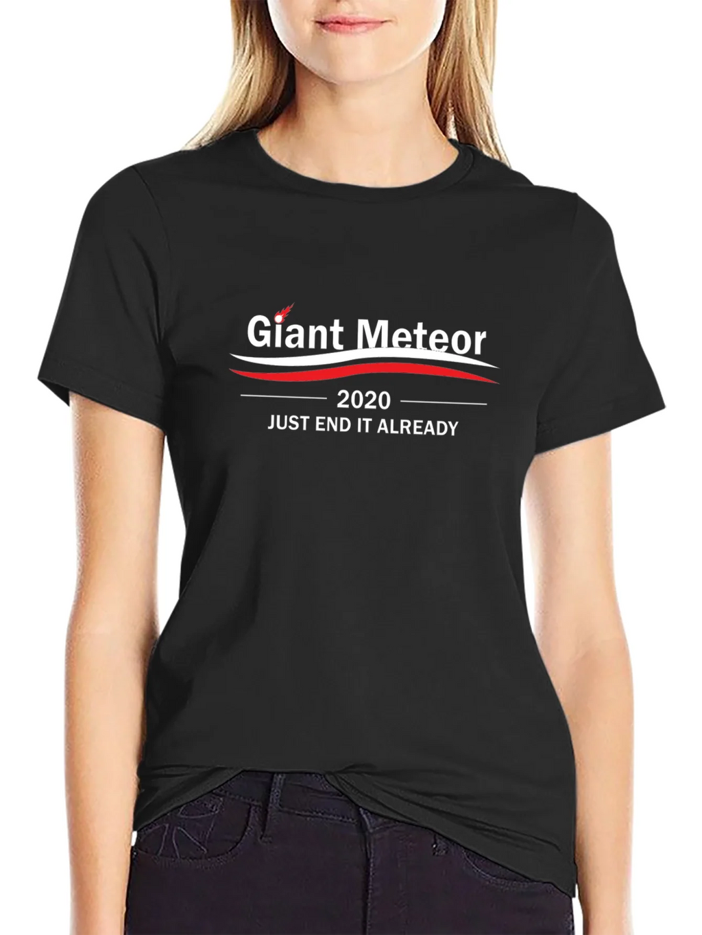 Giant Meteor 2020 Slogan Black T-Shirt product image 2