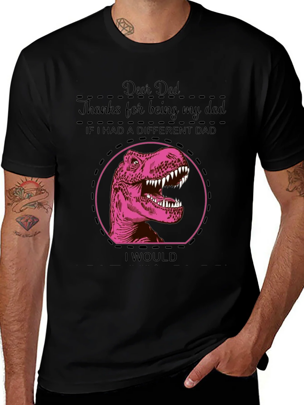 Dear Dad Dinosaur T-Shirt - Fathers Day Gift product image 1
