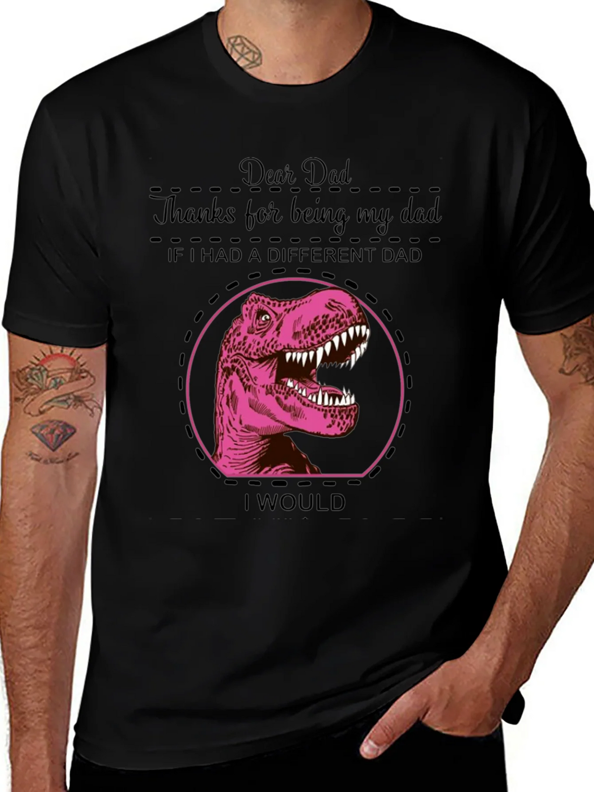 Dear Dad Dinosaur T-Shirt - Fathers Day Gift product image 1
