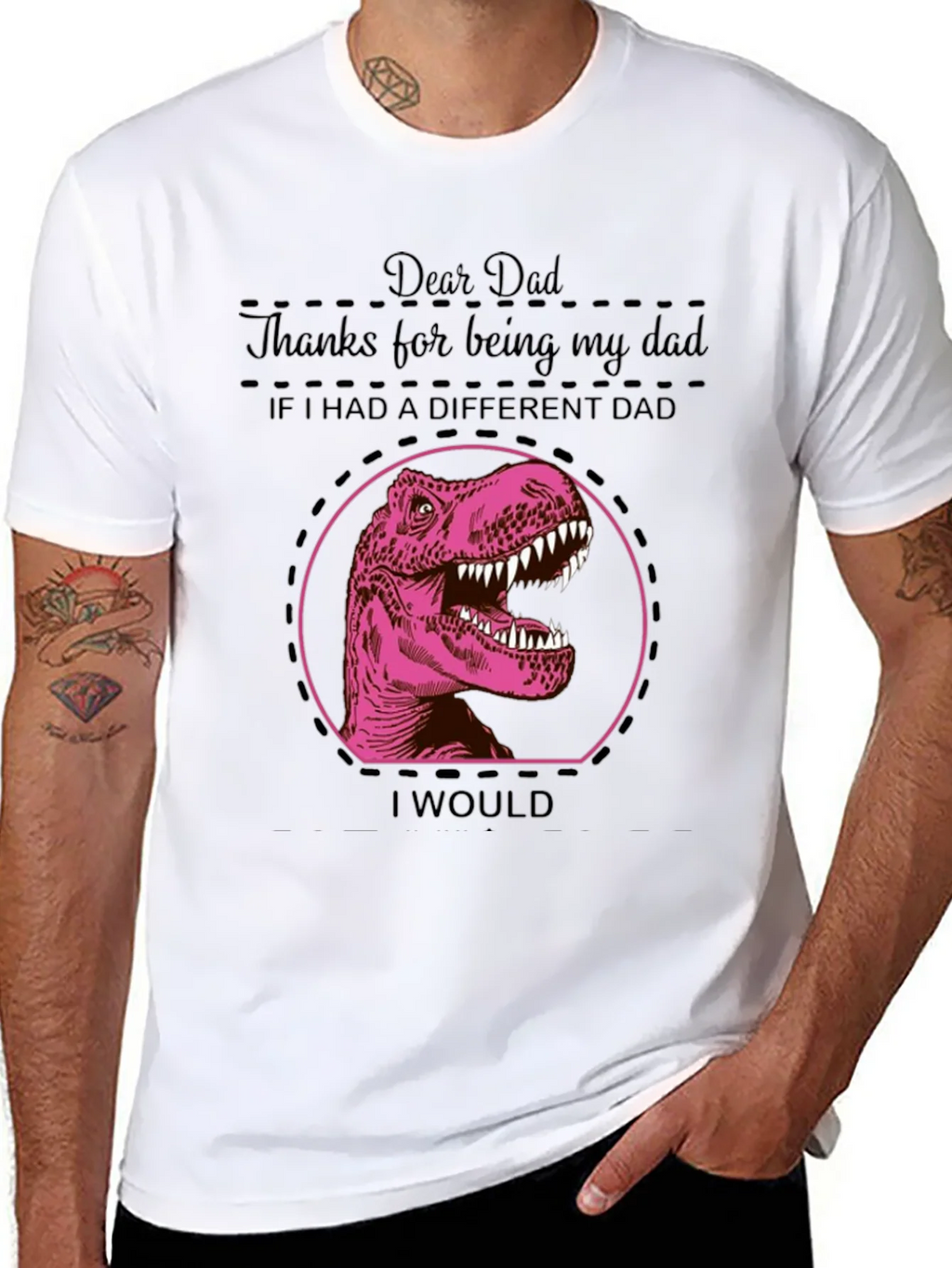 Dear Dad Dinosaur T-Shirt - Fathers Day Gift product image 4