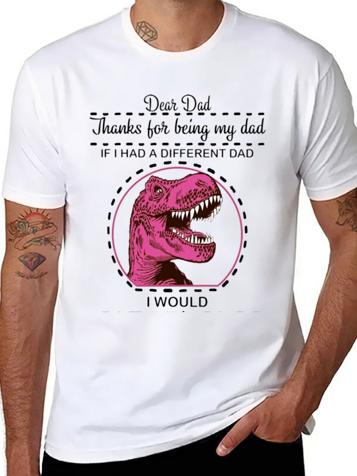 Dear Dad Dinosaur T-Shirt - Fathers Day Gift product image 4