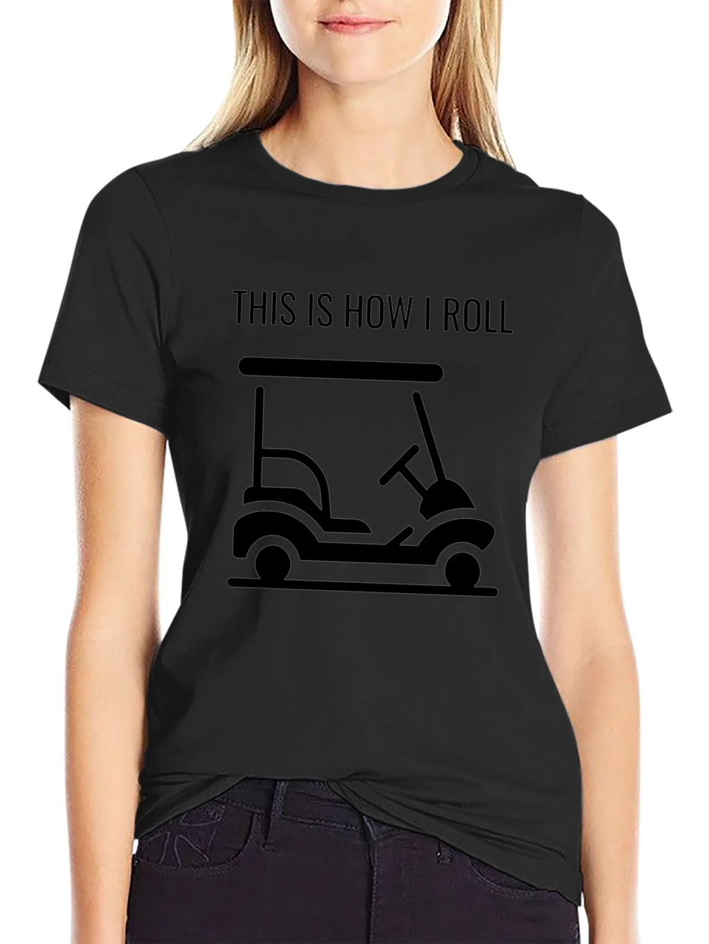 This Is How I Roll Golf Cart T-Shirt - Black product image 1