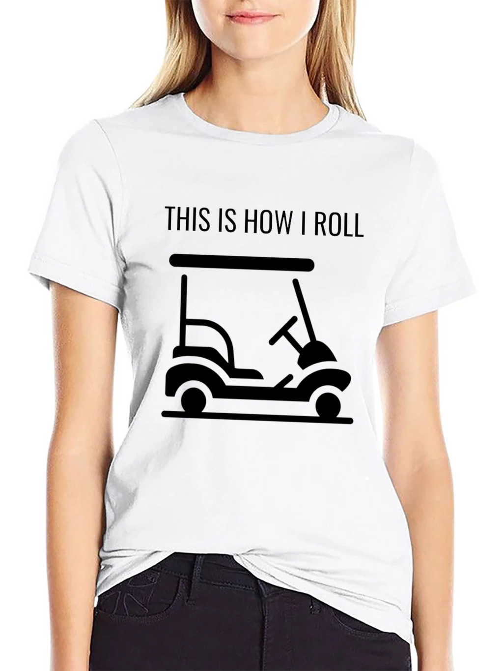 This Is How I Roll Golf Cart T-Shirt - Black product image 6
