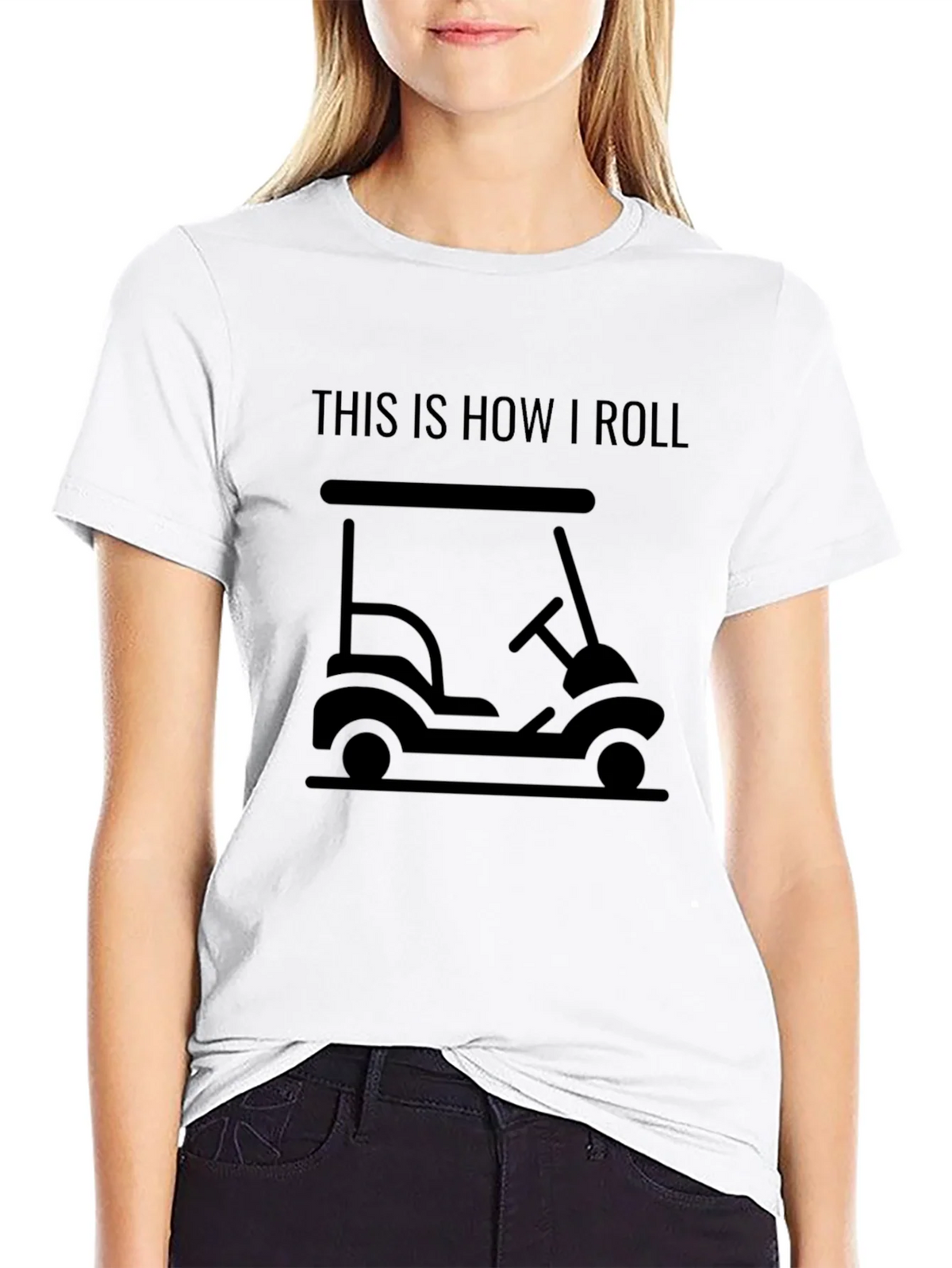 This Is How I Roll Golf Cart T-Shirt - Black product image 6