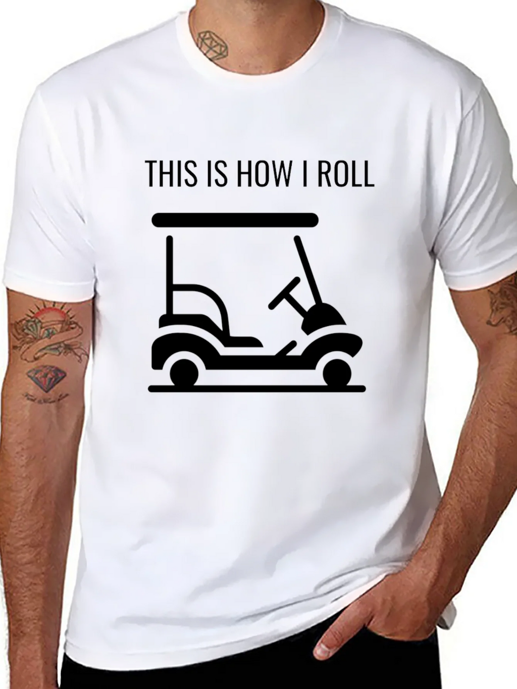 This Is How I Roll Golf Cart T-Shirt - Black product image 5