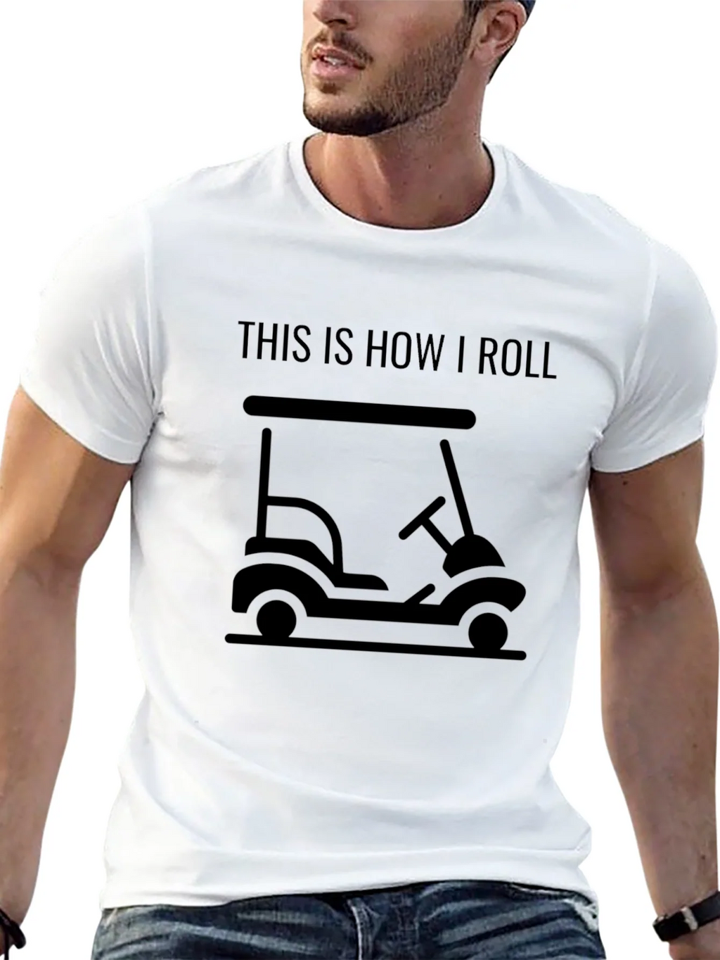 This Is How I Roll Golf Cart T-Shirt - Black product image 10