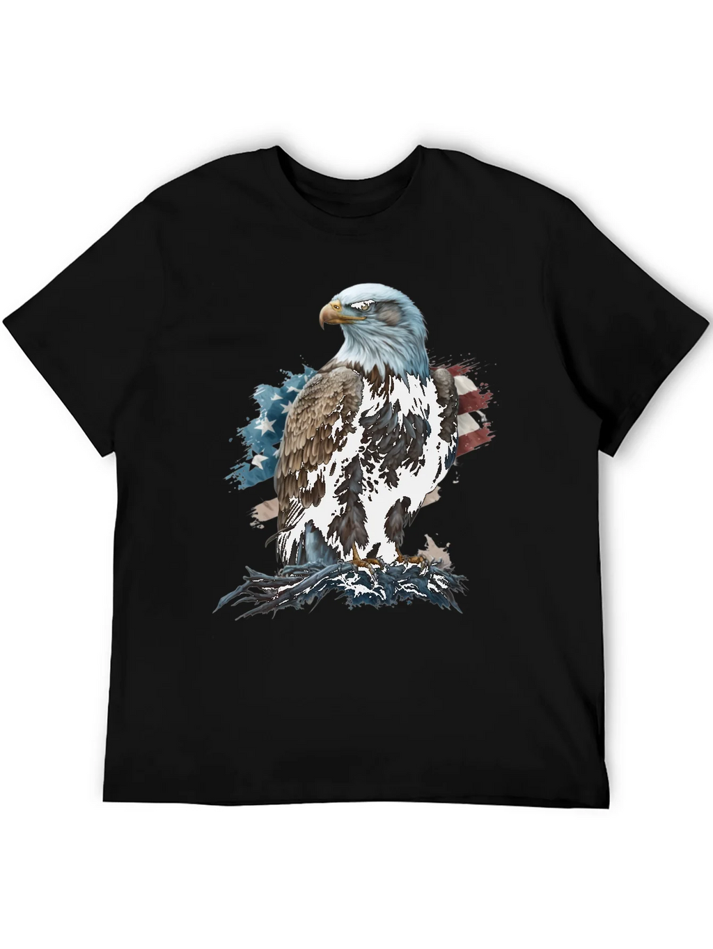 Bald Eagle American Flag Graphic T-Shirt product image 4