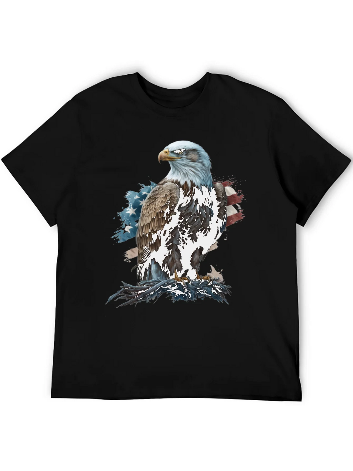 Bald Eagle American Flag Graphic T-Shirt product image 4