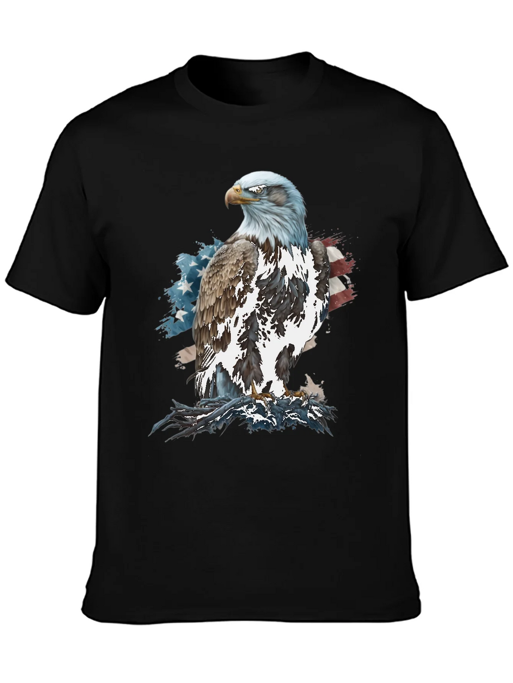 Bald Eagle American Flag Graphic T-Shirt product image 2