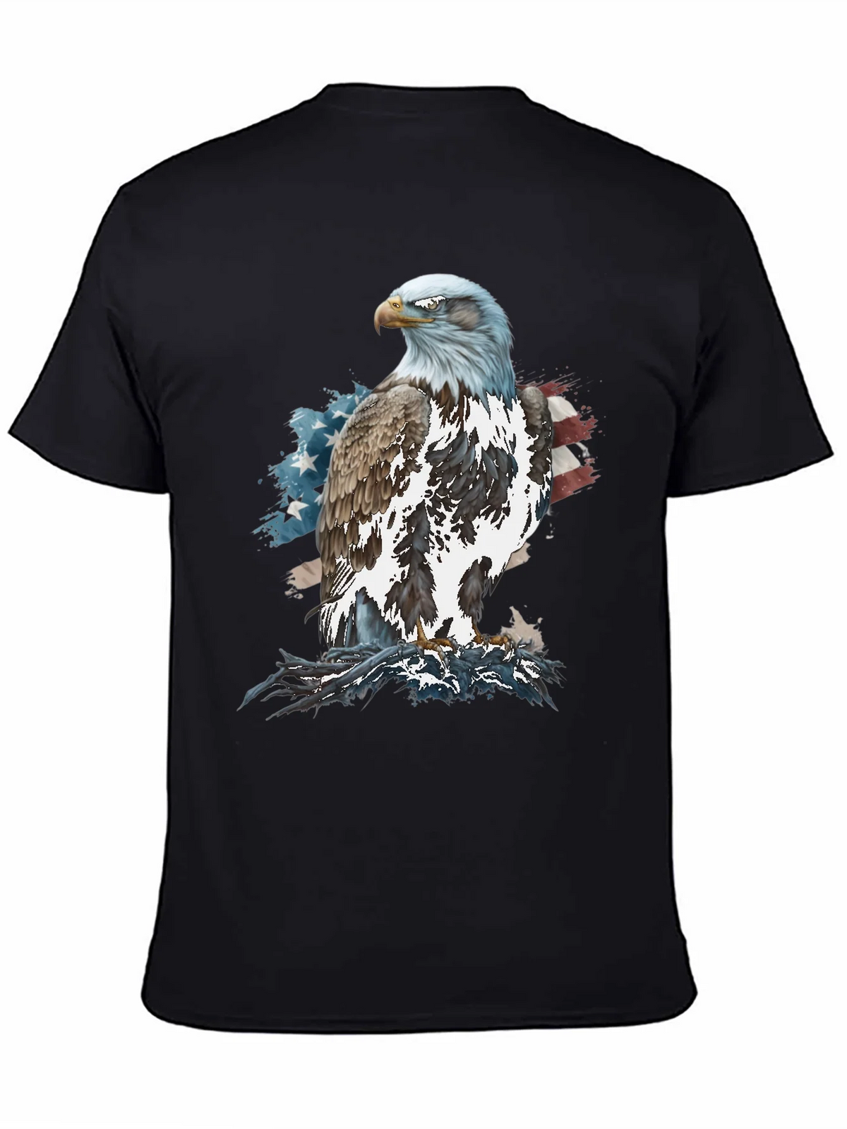 Bald Eagle American Flag Graphic T-Shirt product image 3
