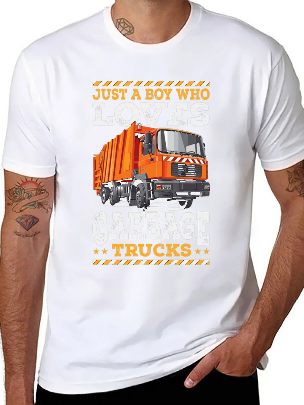 Boy Who Loves Garbage Trucks T-Shirt product image 2
