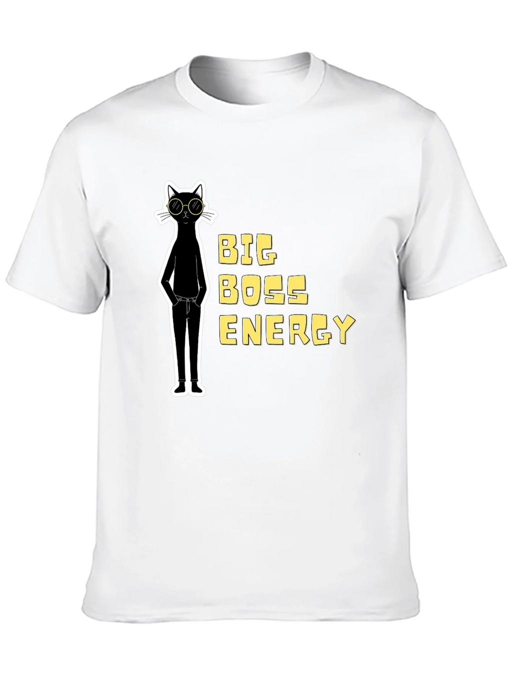 Big Boss Energy Cat Graphic Tee - Black product image 8