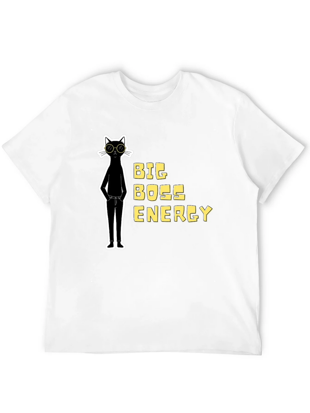 Big Boss Energy Cat Graphic Tee - Black product image 9