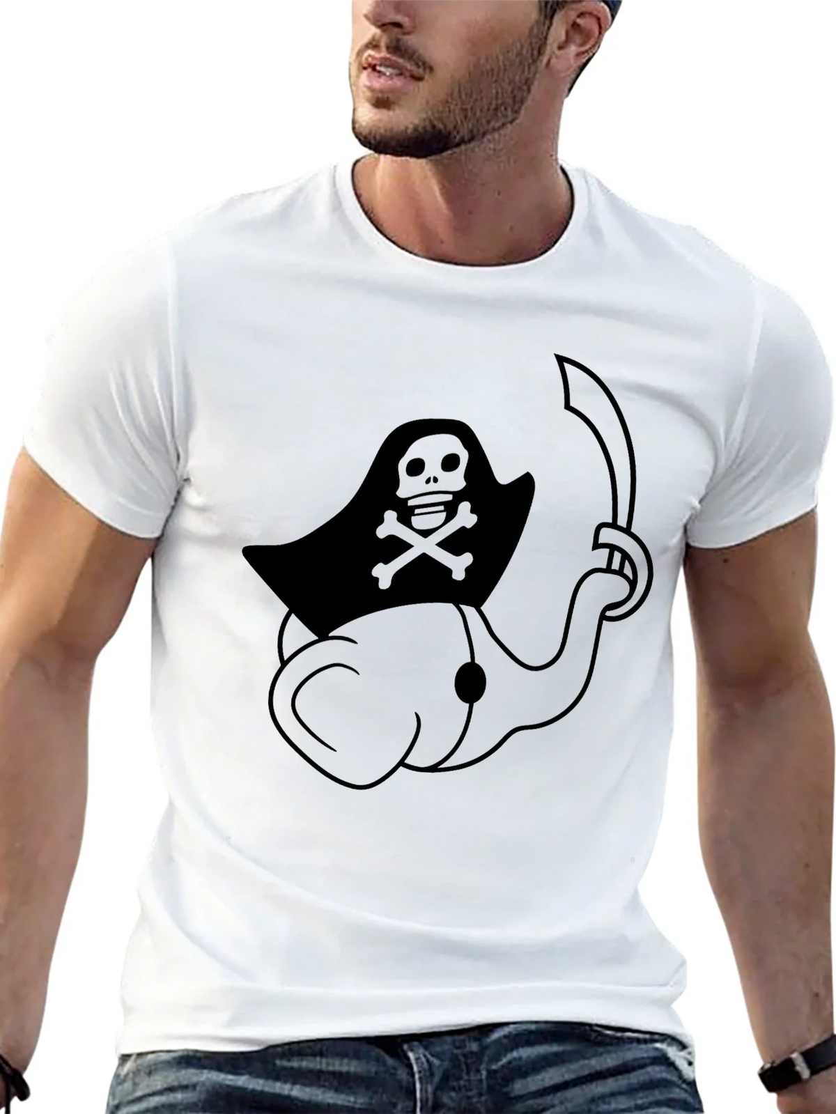 Pirate Elephant Black T-Shirt product image 12