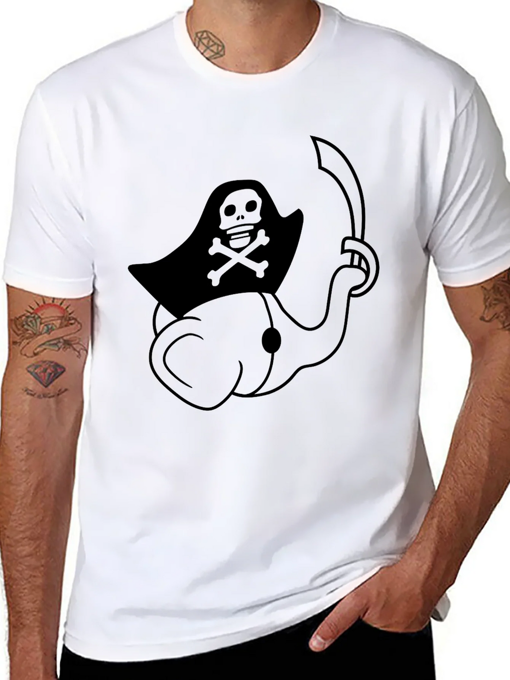 Pirate Elephant Black T-Shirt product image 7