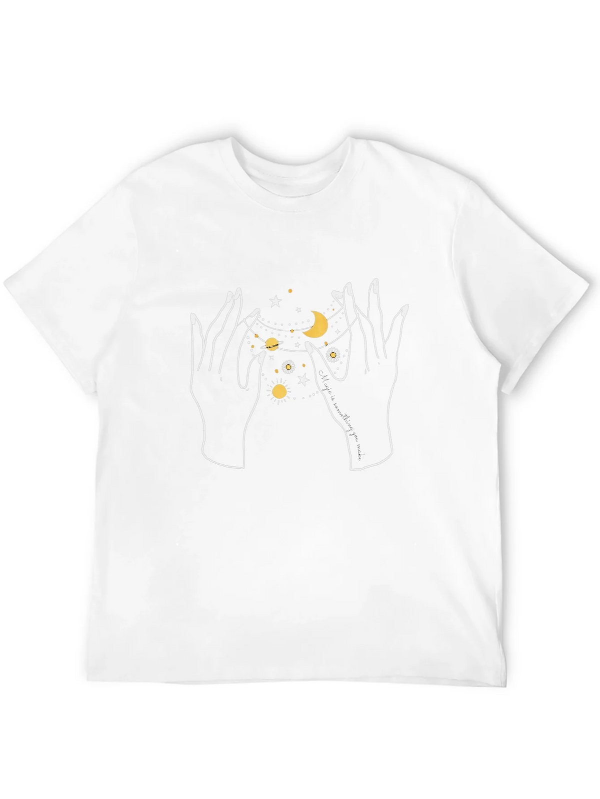 Celestial Hands Graphic T-Shirt - Black product image 5