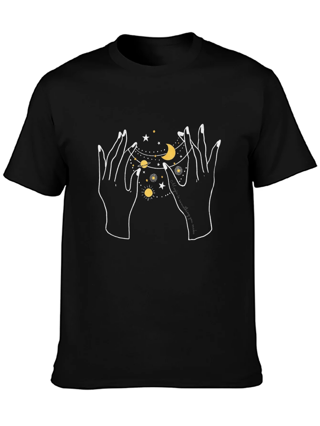 Celestial Hands Graphic T-Shirt - Black product image 2