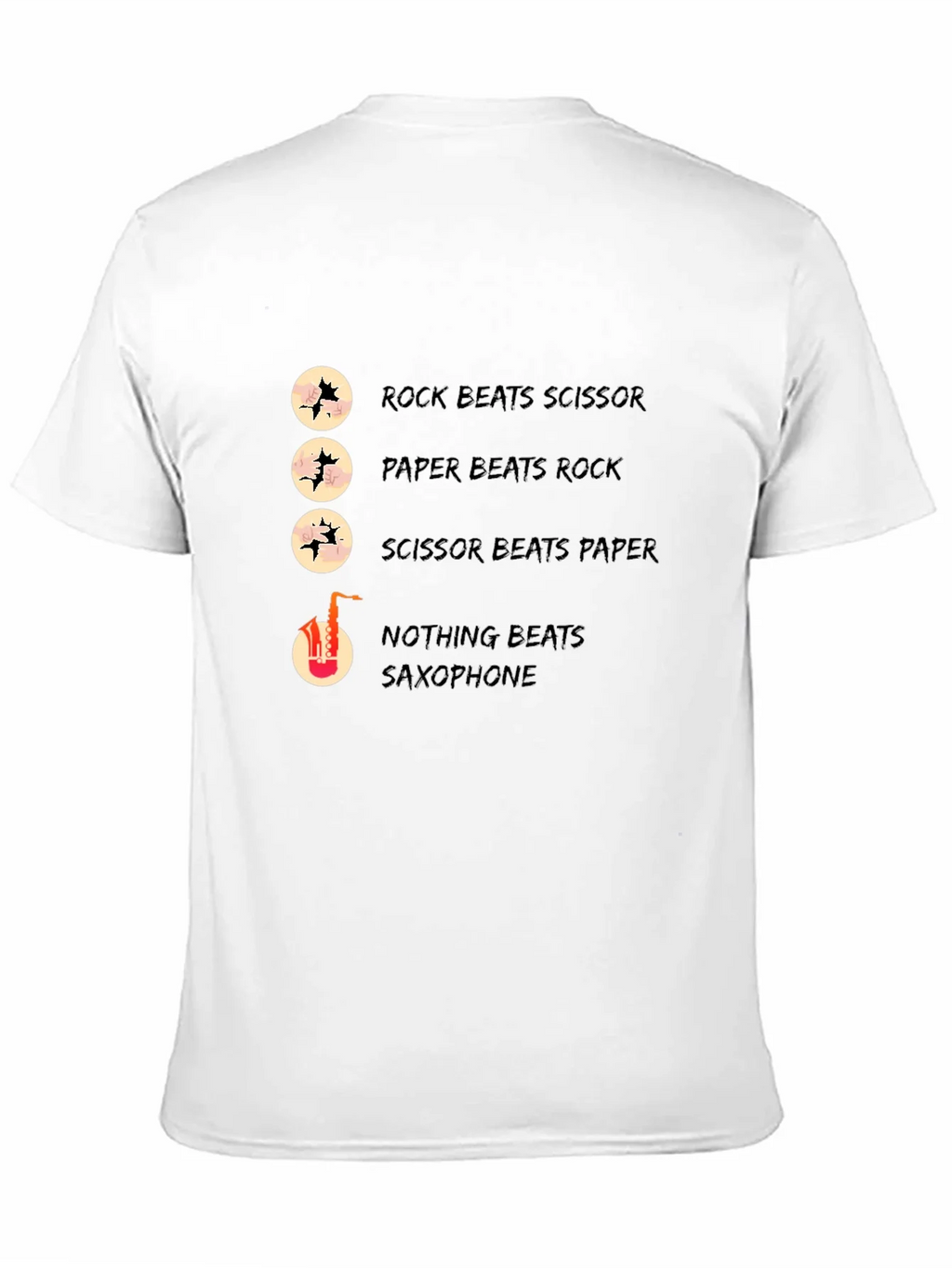 Rock Paper Scissors Saxophone Graphic T-Shirt product image 10