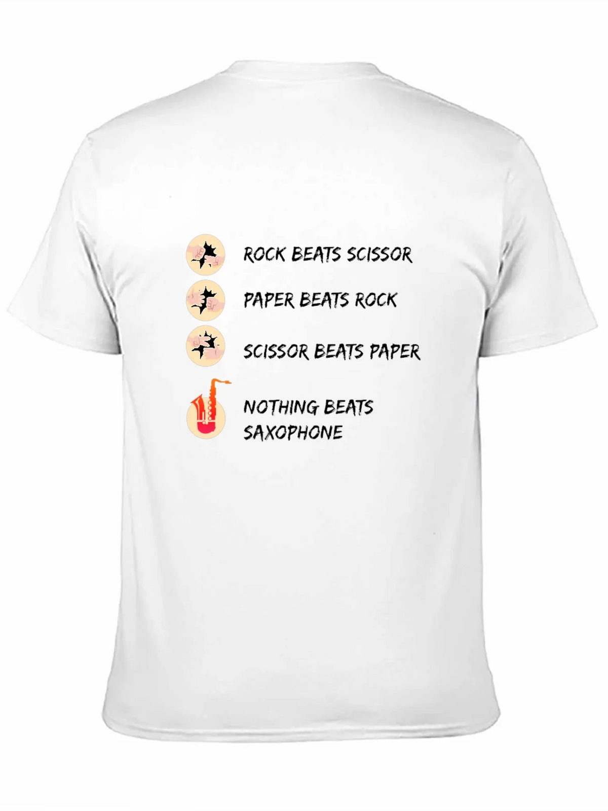 Rock Paper Scissors Saxophone Graphic T-Shirt product image 10