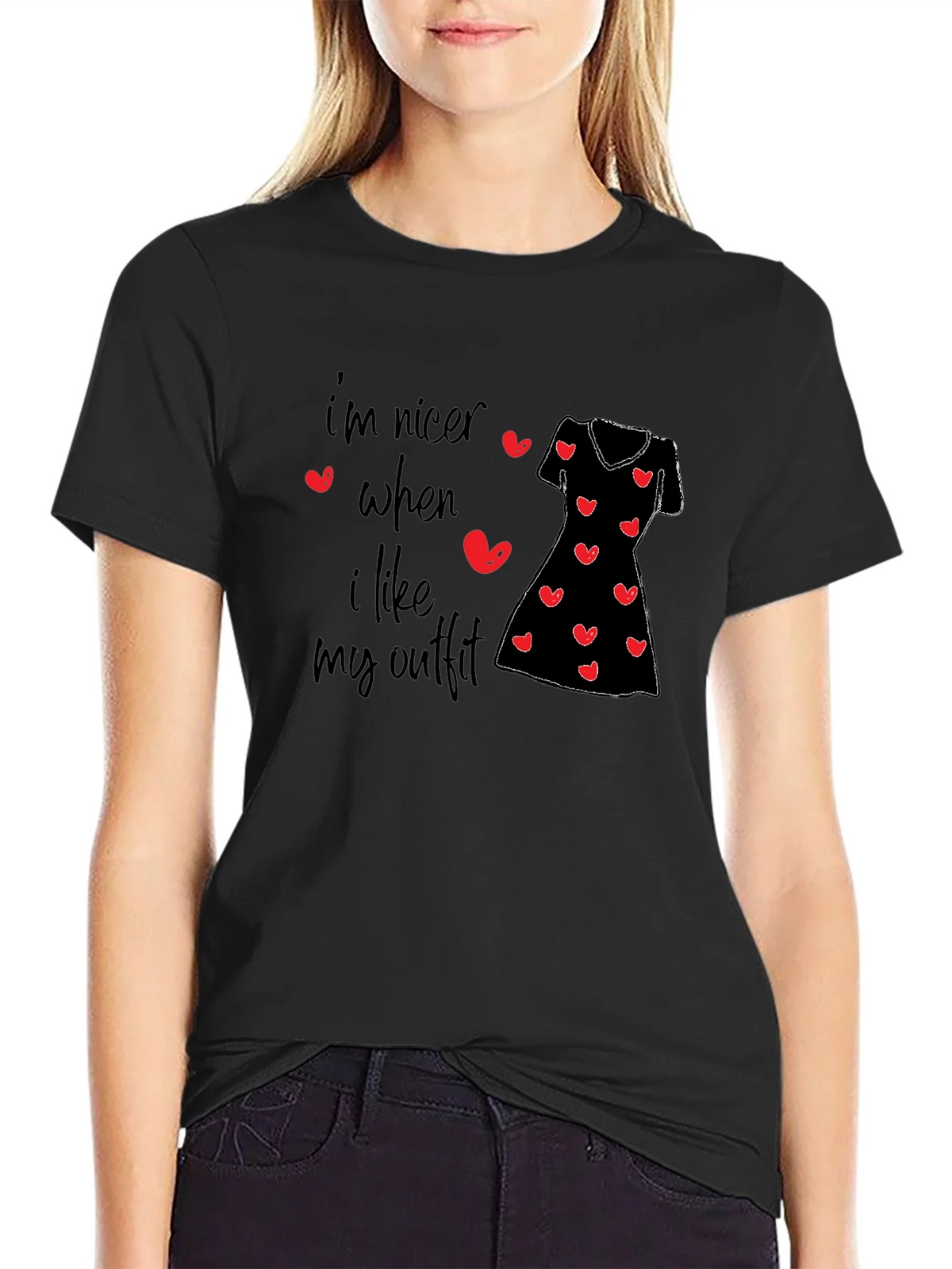 Im Nicer When I Like My Outfit Black T-Shirt product image 2