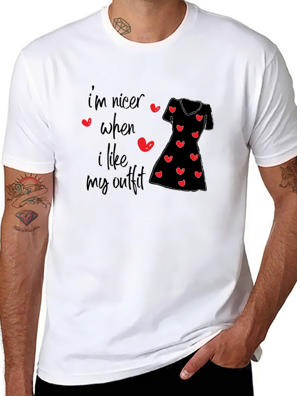 Im Nicer When I Like My Outfit Black T-Shirt product image 7