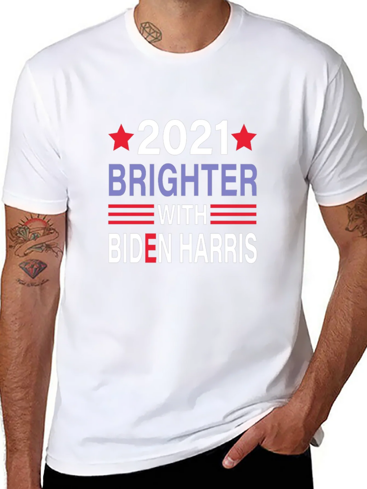 Biden Harris 2021 Brighter Graphic T-Shirt product image 7