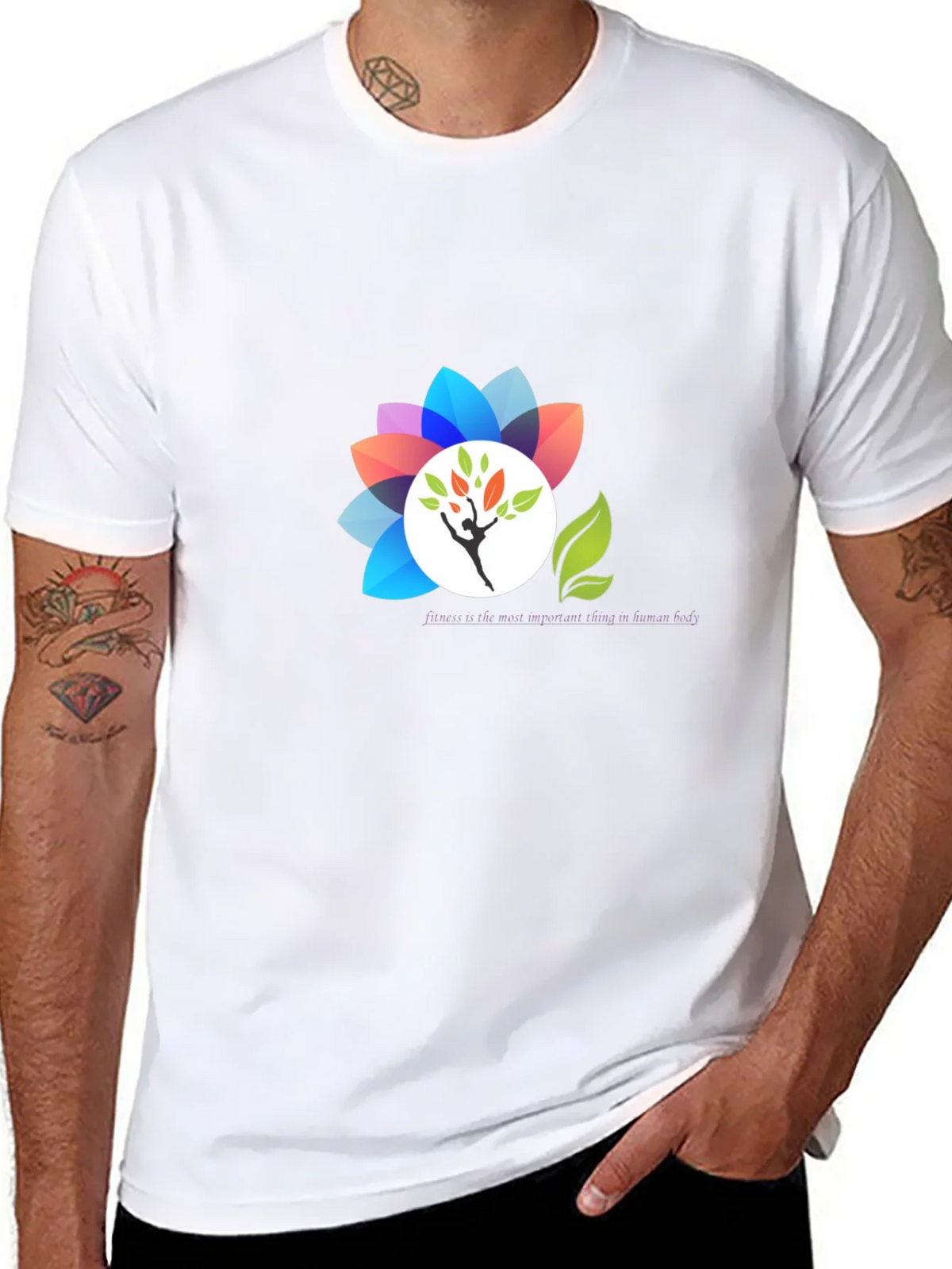 Black T-Shirt with Floral Design product image 7