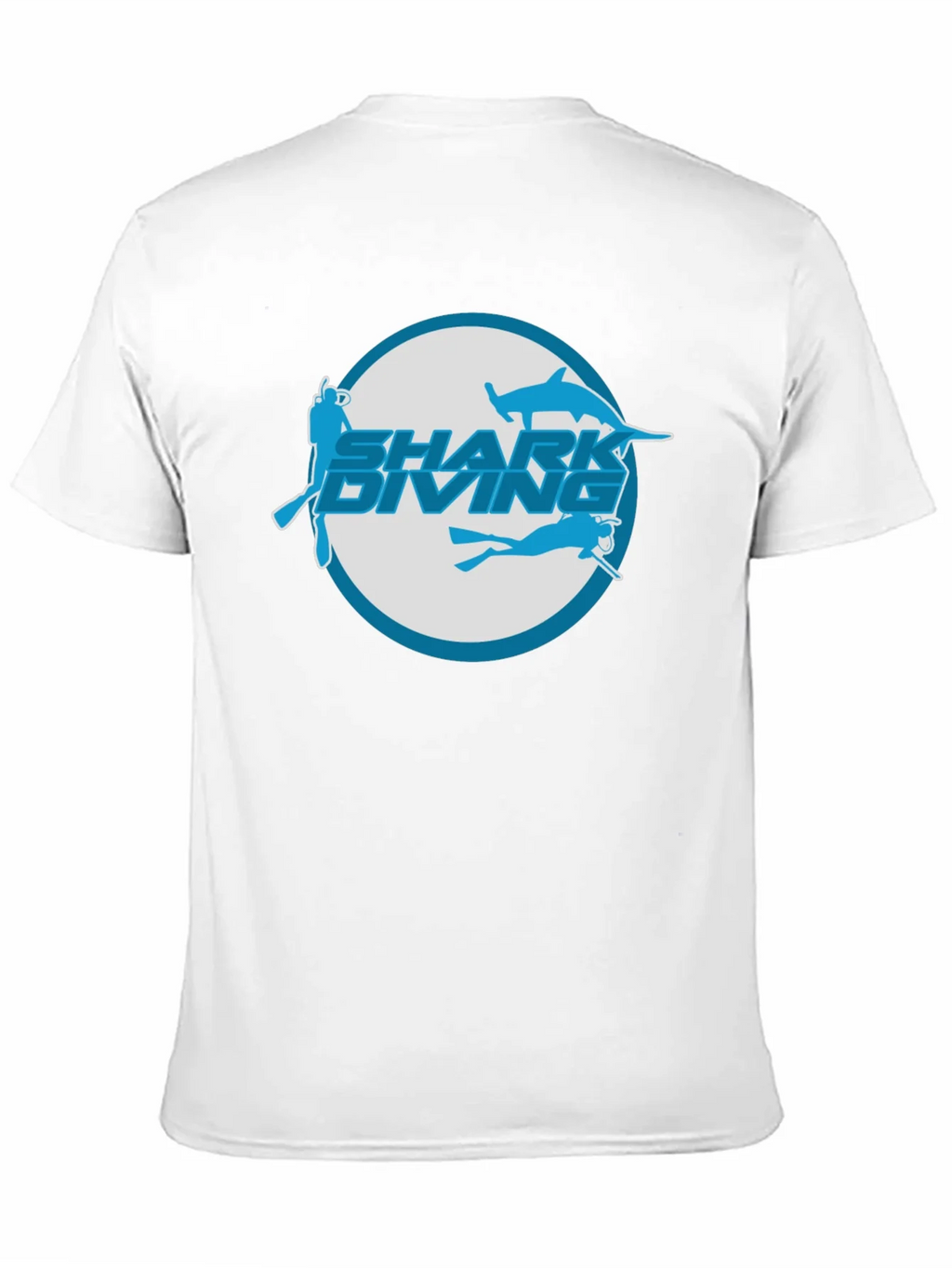 Shark Diving T-Shirt - Black Cotton Tee product image 9