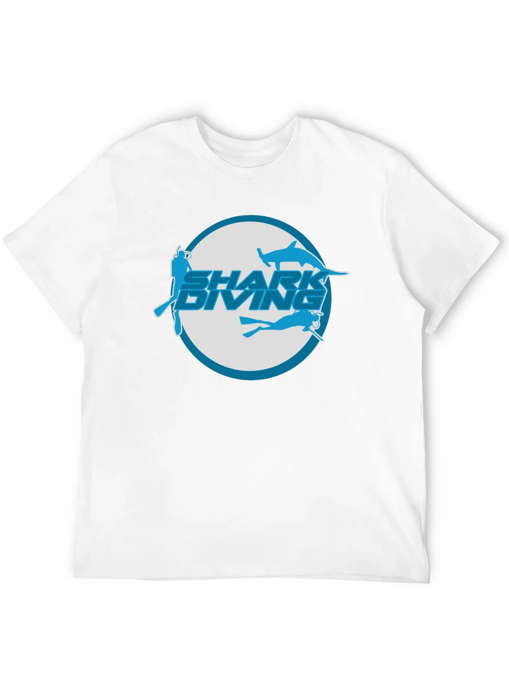 Shark Diving T-Shirt - Black Cotton Tee product image 10