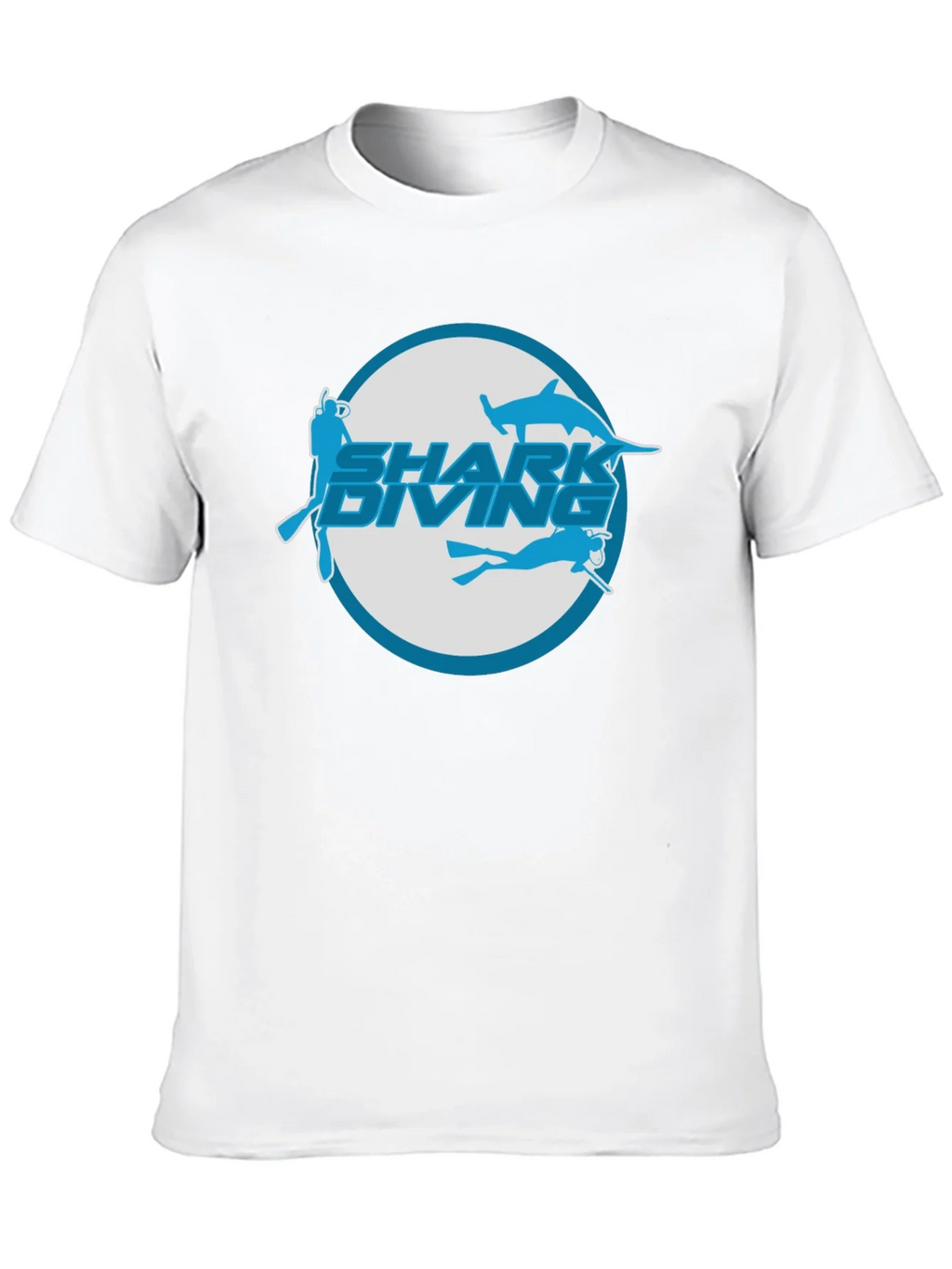 Shark Diving T-Shirt - Black Cotton Tee product image 8