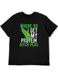 Funny Vegan Protein Peas T-Shirt product image 1