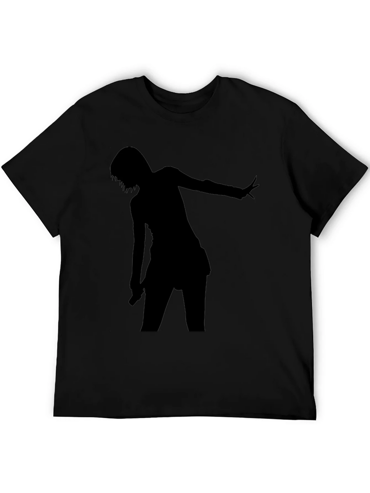 Silhouette Graphic Tee - Black Cotton Comfort Fit product image 5