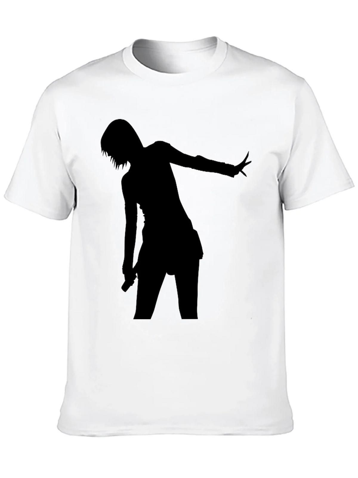 Silhouette Graphic Tee - Black Cotton Comfort Fit product image 9