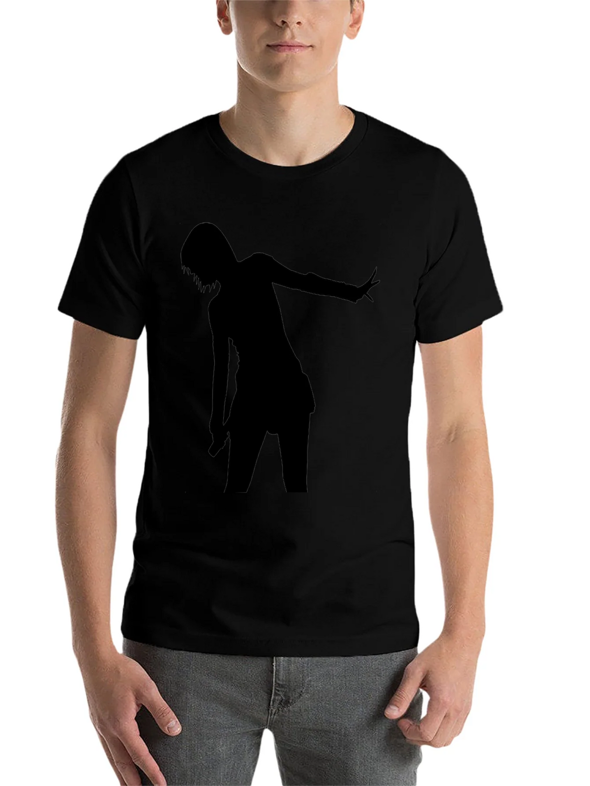 Silhouette Graphic Tee - Black Cotton Comfort Fit product image 4
