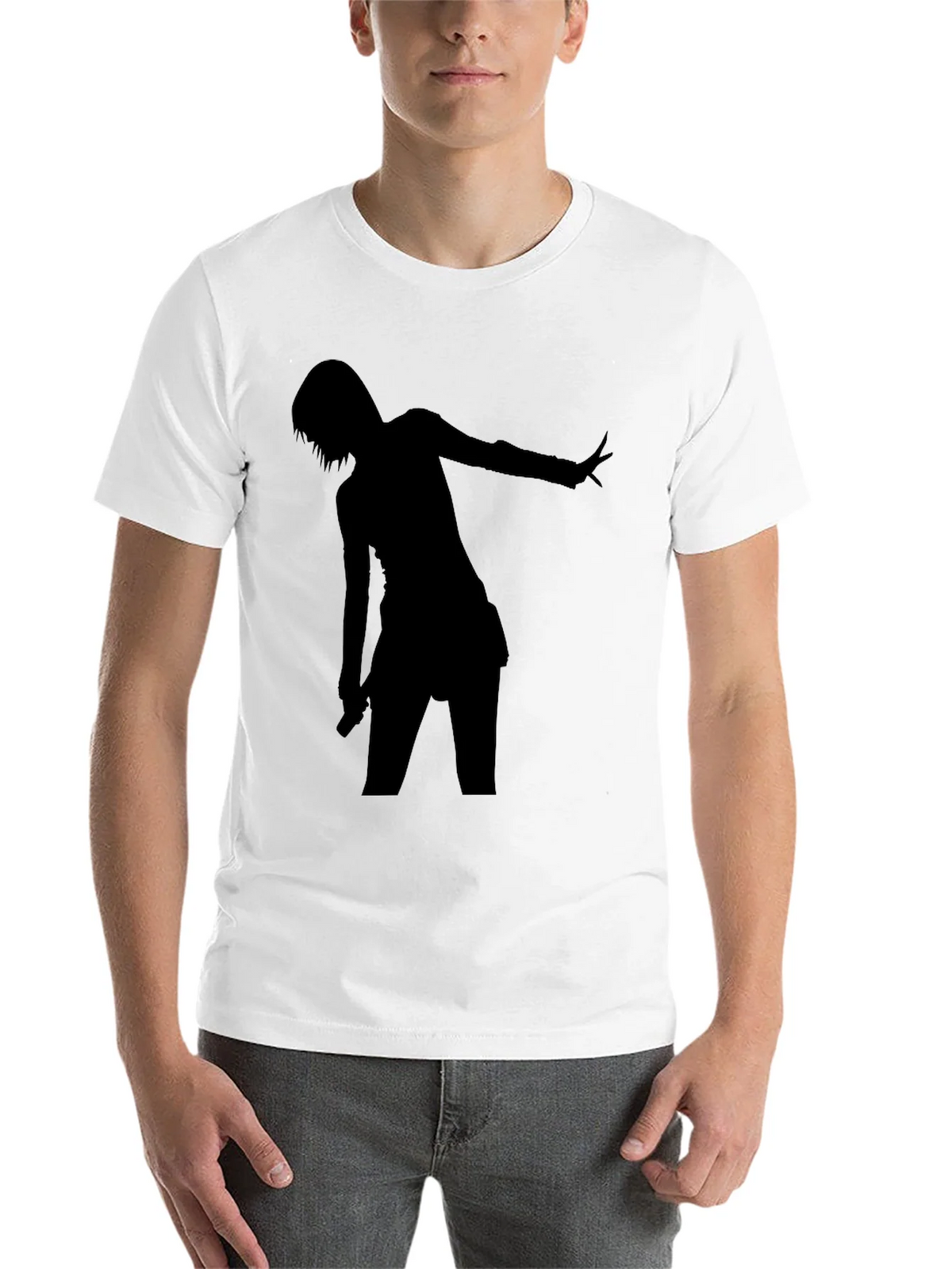 Silhouette Graphic Tee - Black Cotton Comfort Fit product image 10