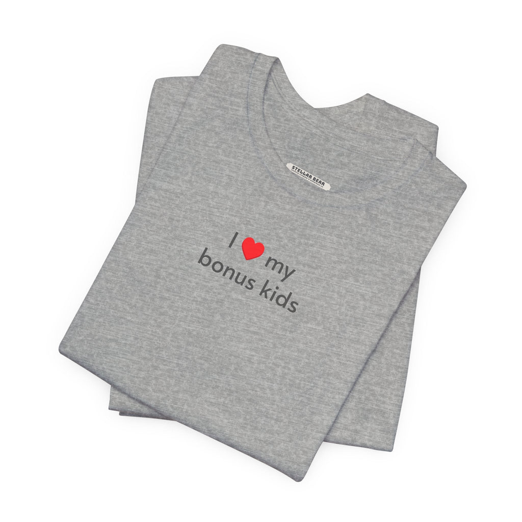 I Love My Bonus Kids Minimalist Style T-Shirt product image 1