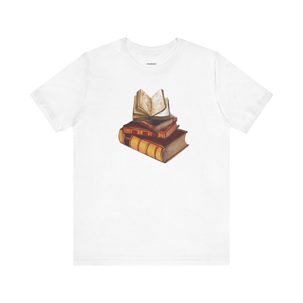 Stack of Old Books Vintage Objects Graphic T-Shirt product image 14