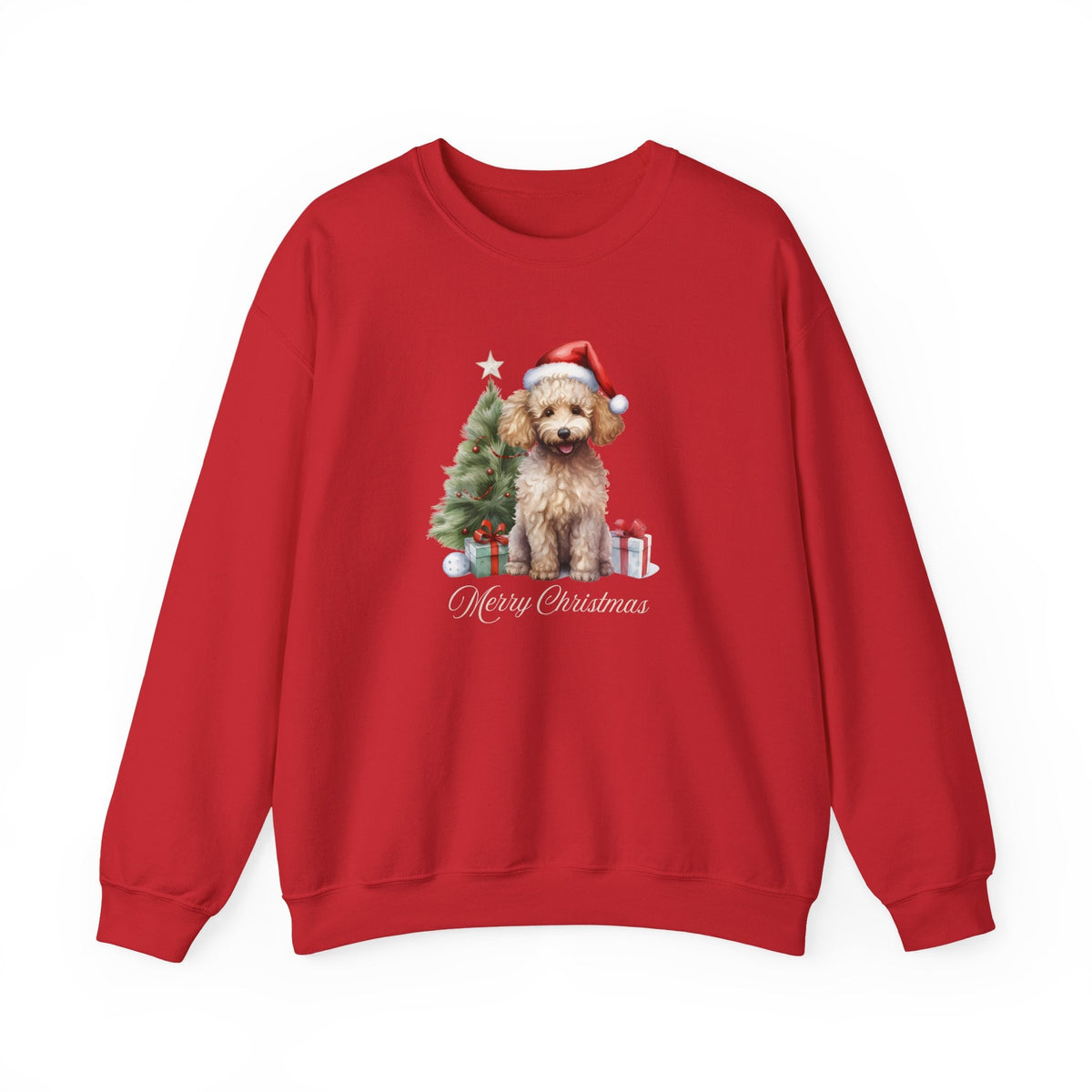 Poodle Merry Christmas Graphic Sweatshirt product image 8