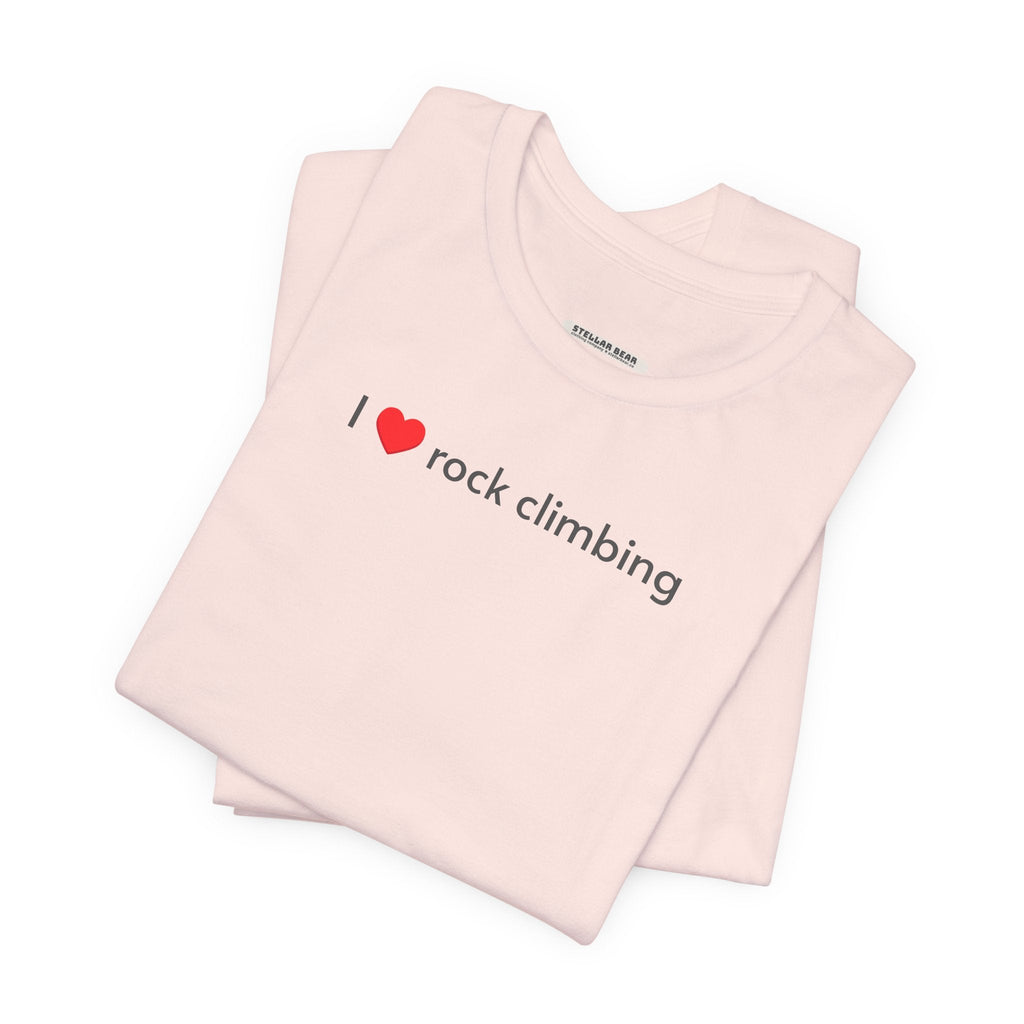 I Love Rock Climbing Minimalist Style T-Shirt product image 2