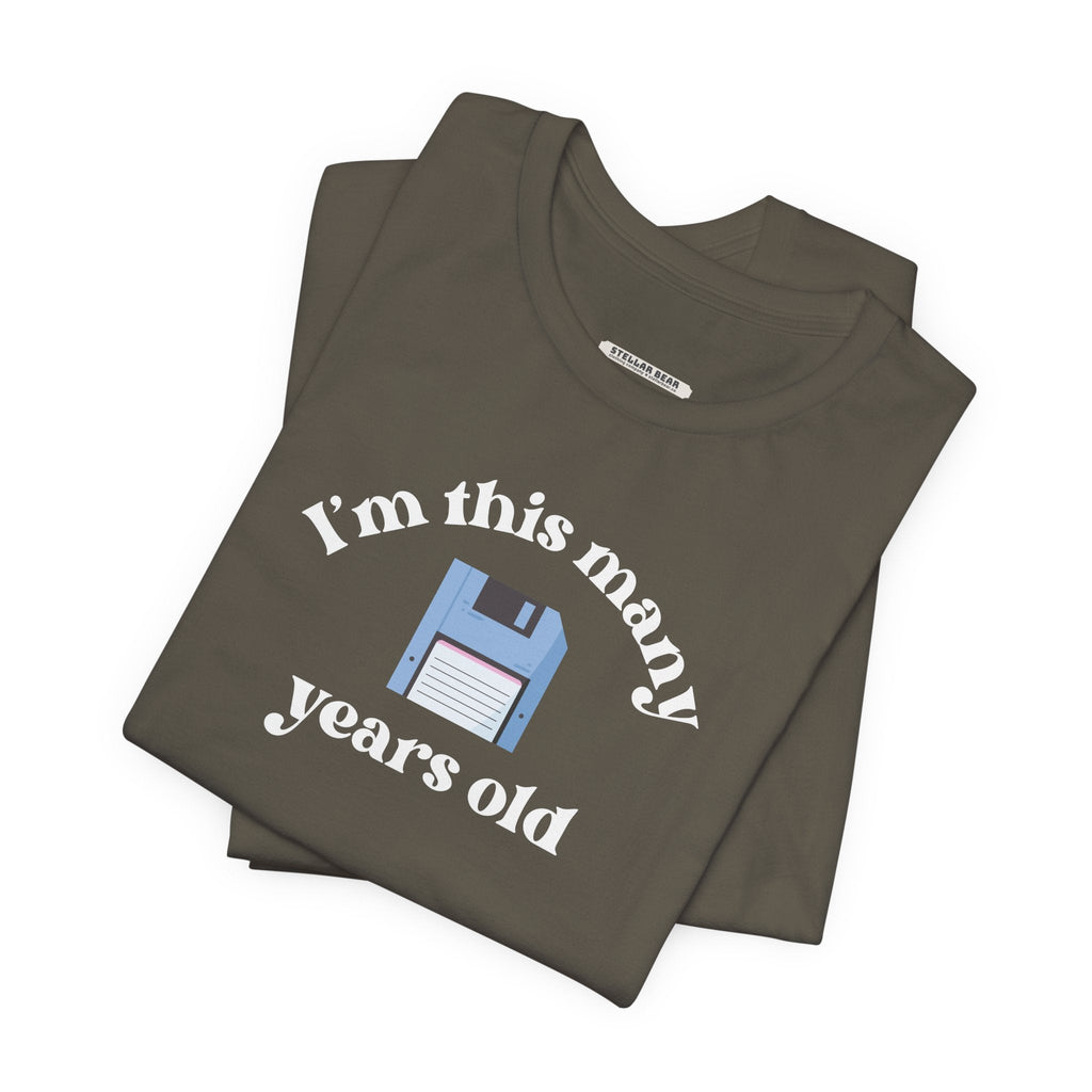 I'm This Many Years Old (Floppy Disk) Graphic T-Shirt product image 5