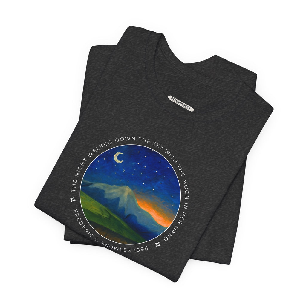 The Night Walked Down Sky Graphic Quote T-Shirt (Fredric L. product image 5