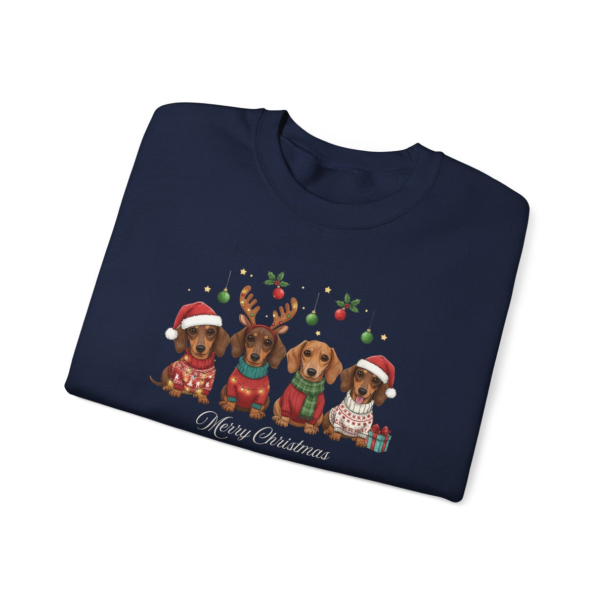 Dachshund Merry Christmas Graphic Sweatshirt product image 7