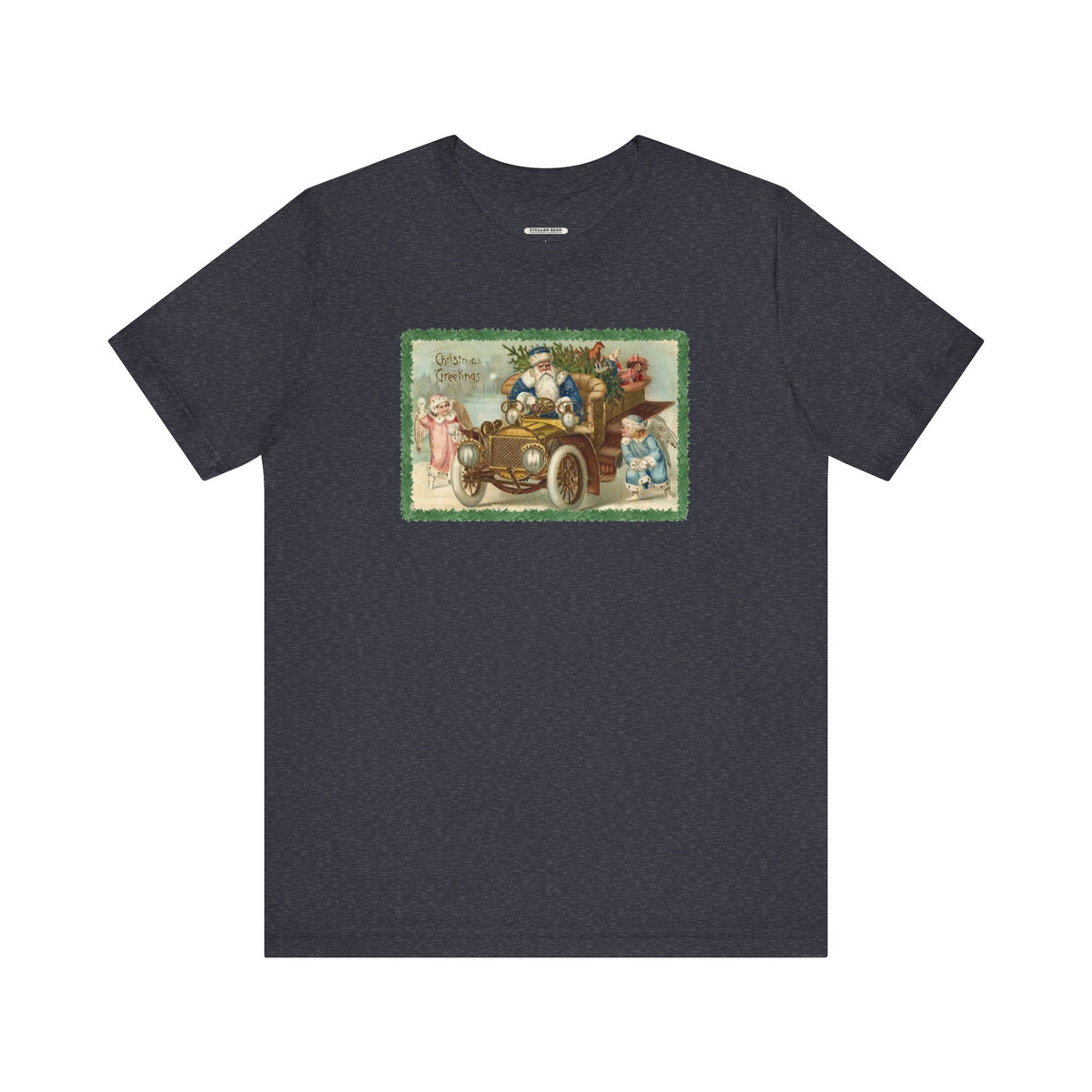 Snowball Fighting Angels with Santa 1900s Vintage Graphic product image 10