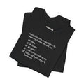Compliments Acceptable to Regency Ladies Checklist T-Shirt product image 1