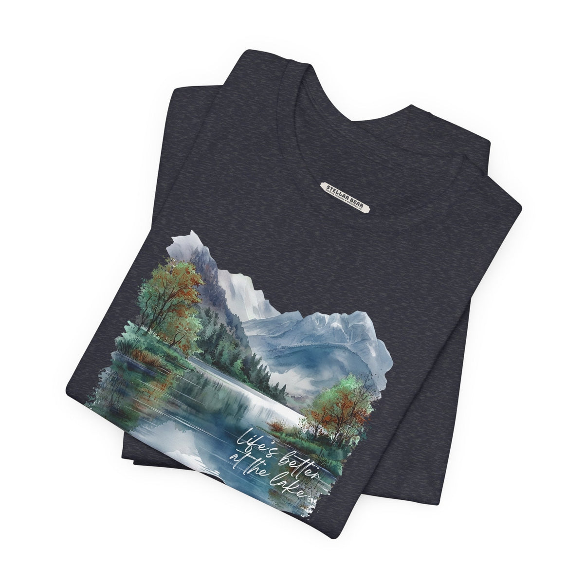 Life's Better at the Lake, Fall Trees Graphic T-Shirt product image 2