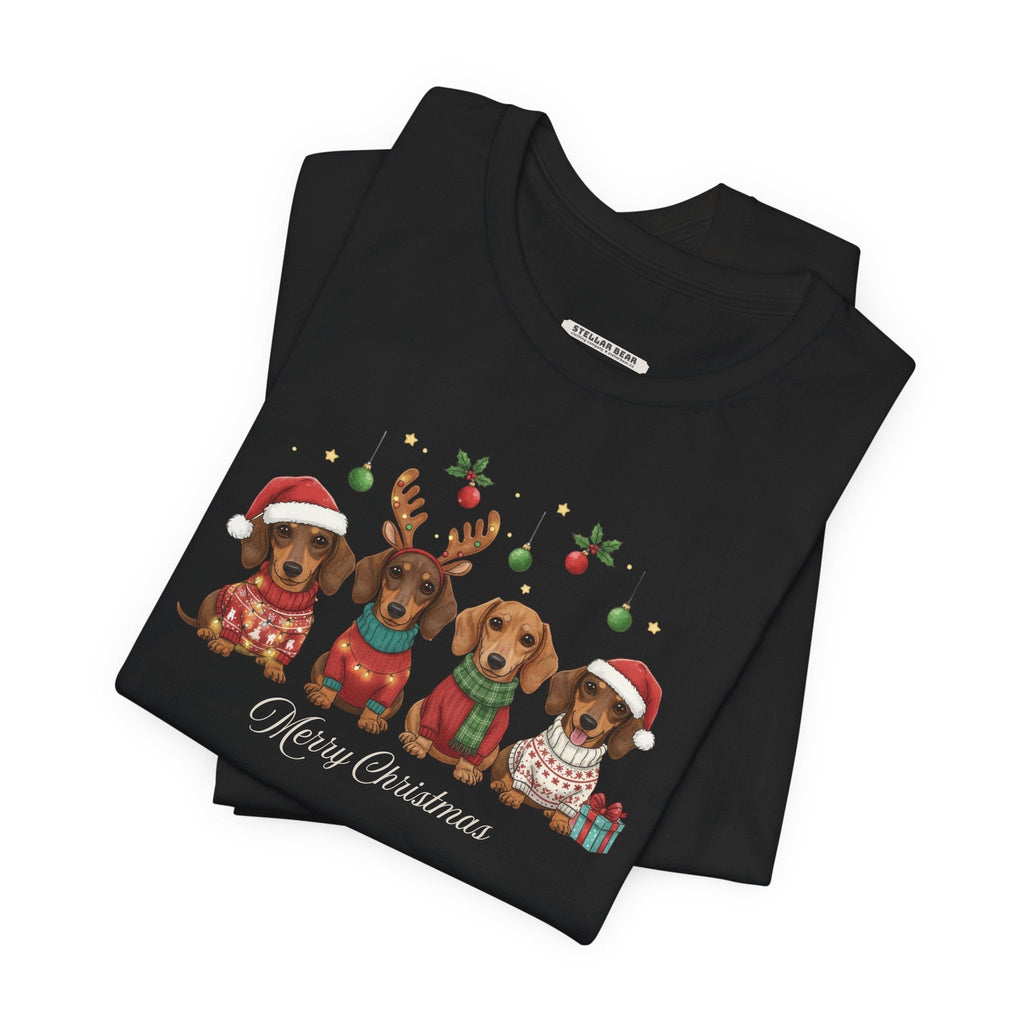 Dachshund Merry Christmas Graphic T-Shirt product image 1