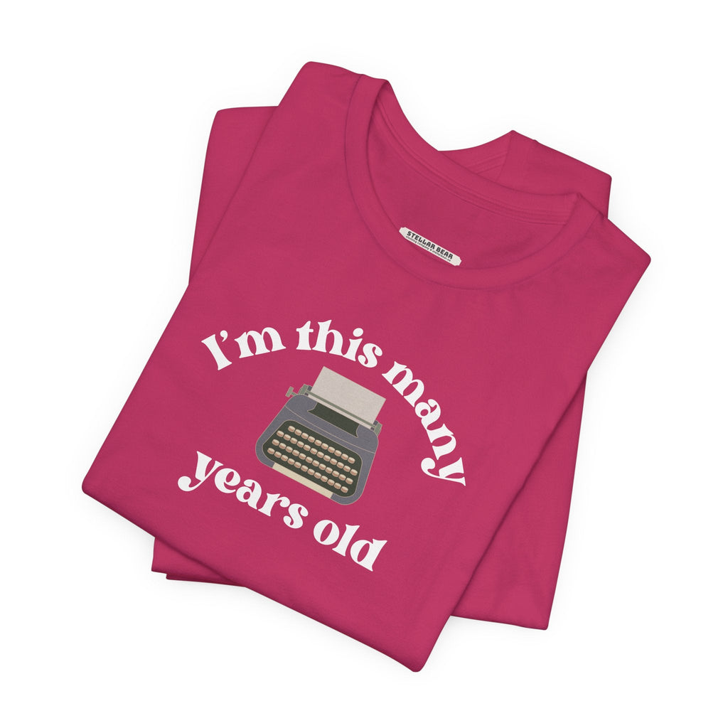 I'm This Many Years Old (Typewriter) Graphic T-Shirt product image 2